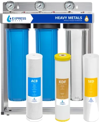 Express Water 3 Stage Deluxe Whole House Water Filter System - Heavy Metals (WH300SCKS)